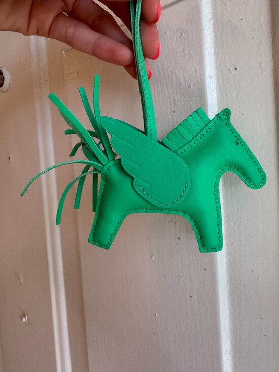 Hermes Accessories - Hermes pegasus rodeo bag charm PM vert comics